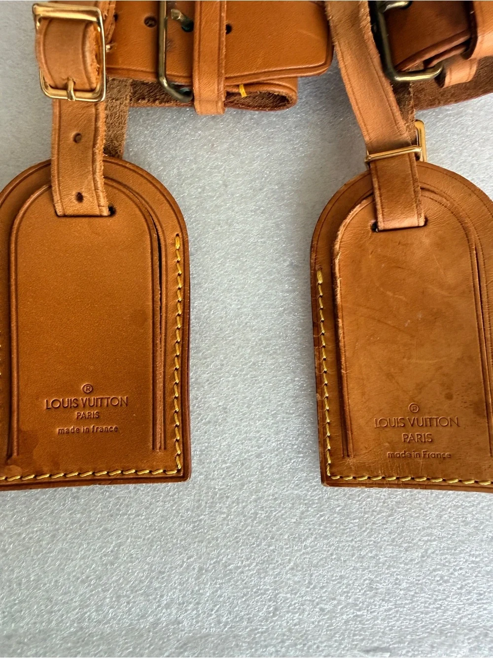 Louis Vuitton Paris Made in France Luggage Tags Set